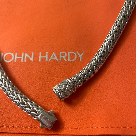 John Hardy Sterling Silver and 18k Necklace pave diamonds 🔥 Saturday & Sunday 🥳 - Picture 5 of 7